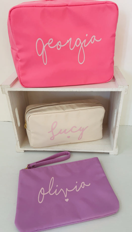 Personalised Sundae Large Script Accessory Bag