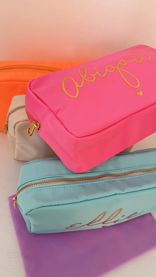 Personalised Sundae Large Script Accessory Bag