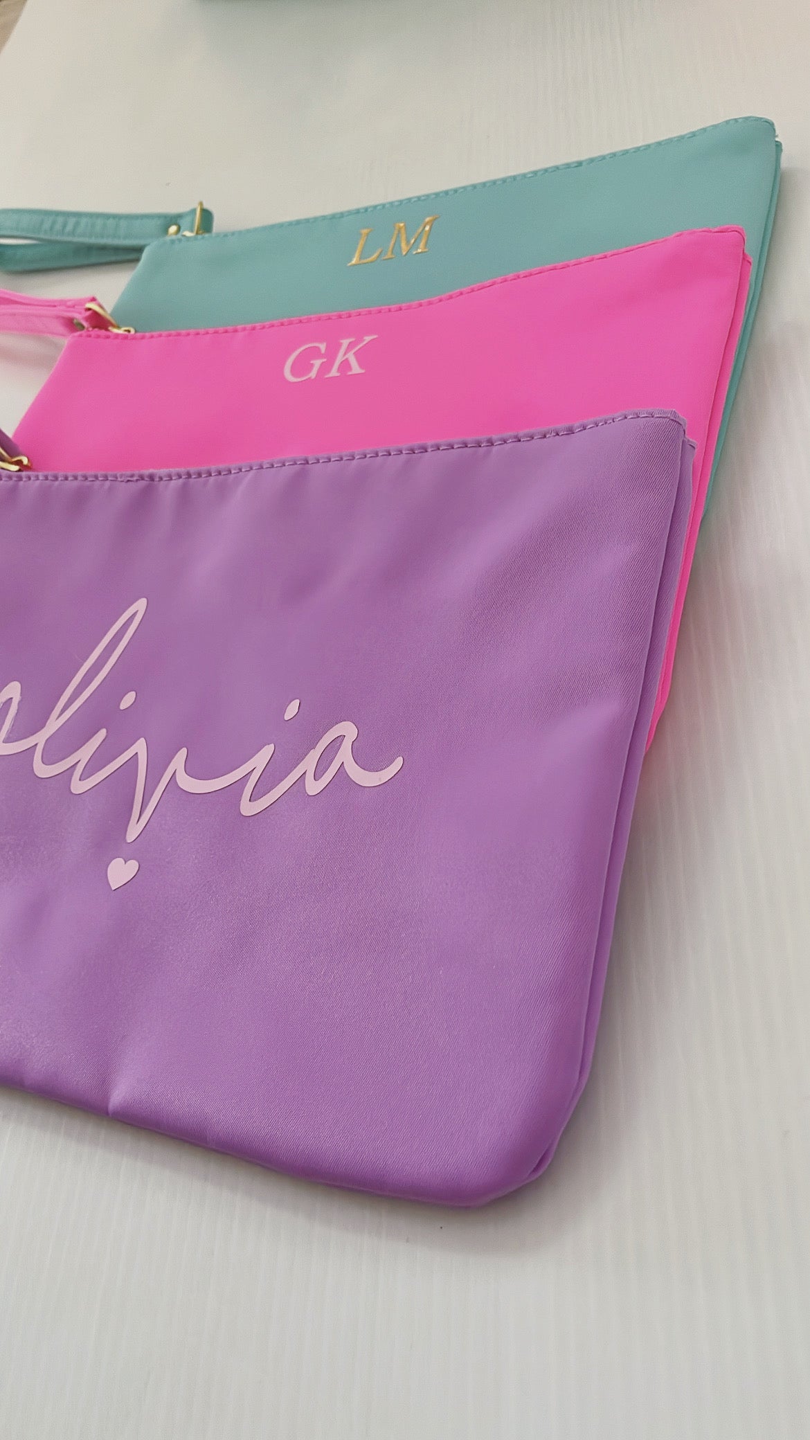 Personalised Arial Sundae Wristlet Bag