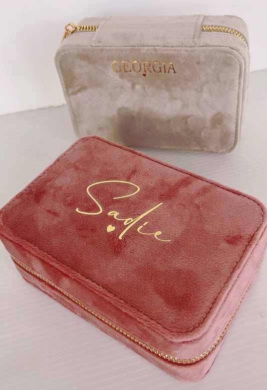 Velvet Travel Jewellery Box