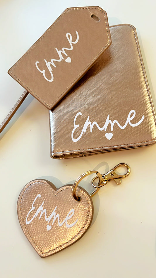 Personalised Script Travel Luggage Set